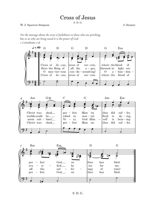 Cross of Jesus - psalm étude