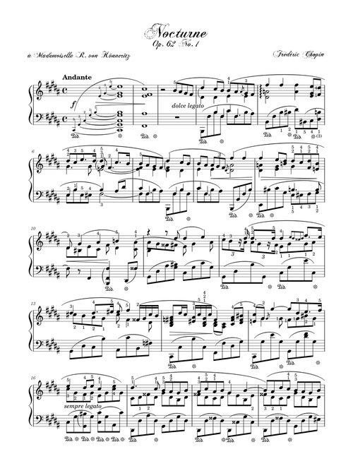 Nocturne Op. 62 No. 1