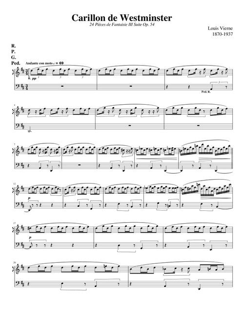 Carillon de Westminster (Arr. JASON CIRONE) - Louis Vierne (Organ)