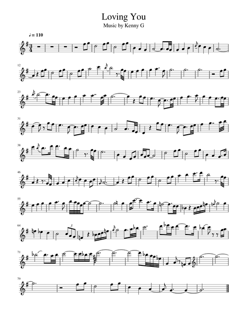 Loving You(kenny g)알토 색소폰