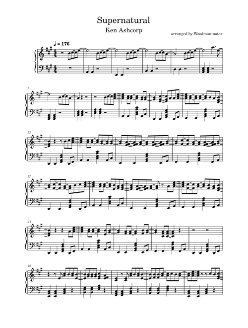 Supernatural – Ken Ashcorp Piano