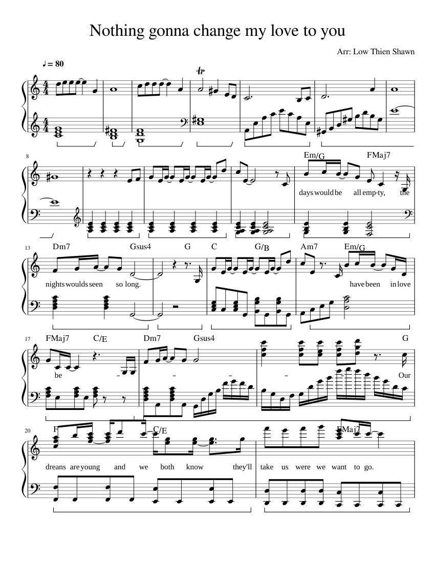 Ноты для фортепиано george benson nothing's gonna change my love for you. Glenn medeiros - nothing's gonna change my love. Nothing's gonna change my love for you. Nothing is gonna change my love for you. Слушать nothing gonna change my.