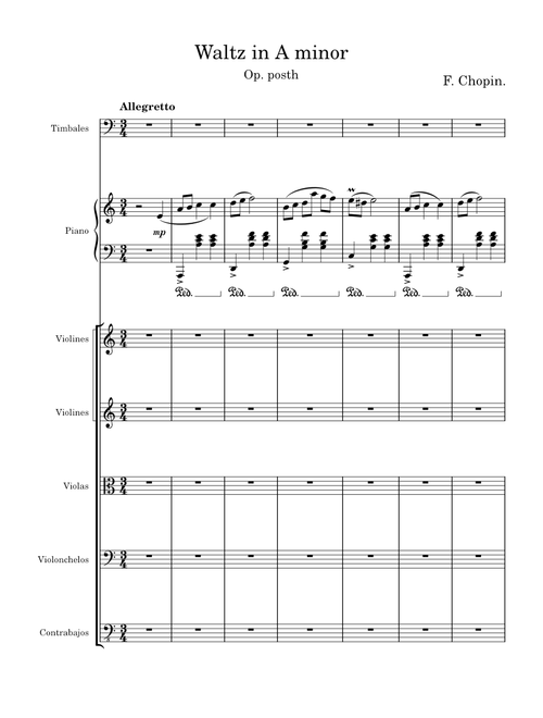 Waltz in A Minor, B. 150, Op. Posth – Frédéric Chopin