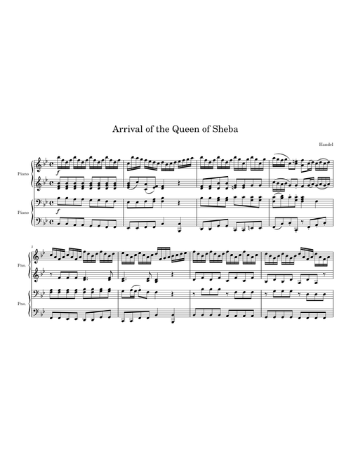 The Arrival of the Queen of Sheba – Händel