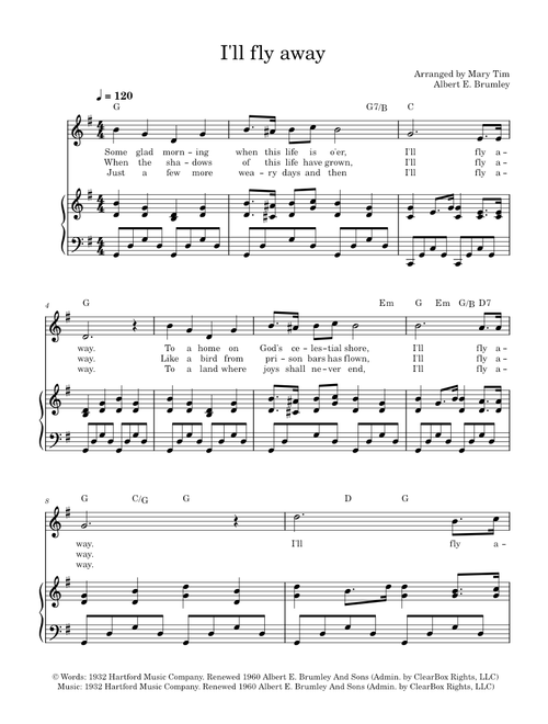 I'll Fly Away – Albert E. Brumley