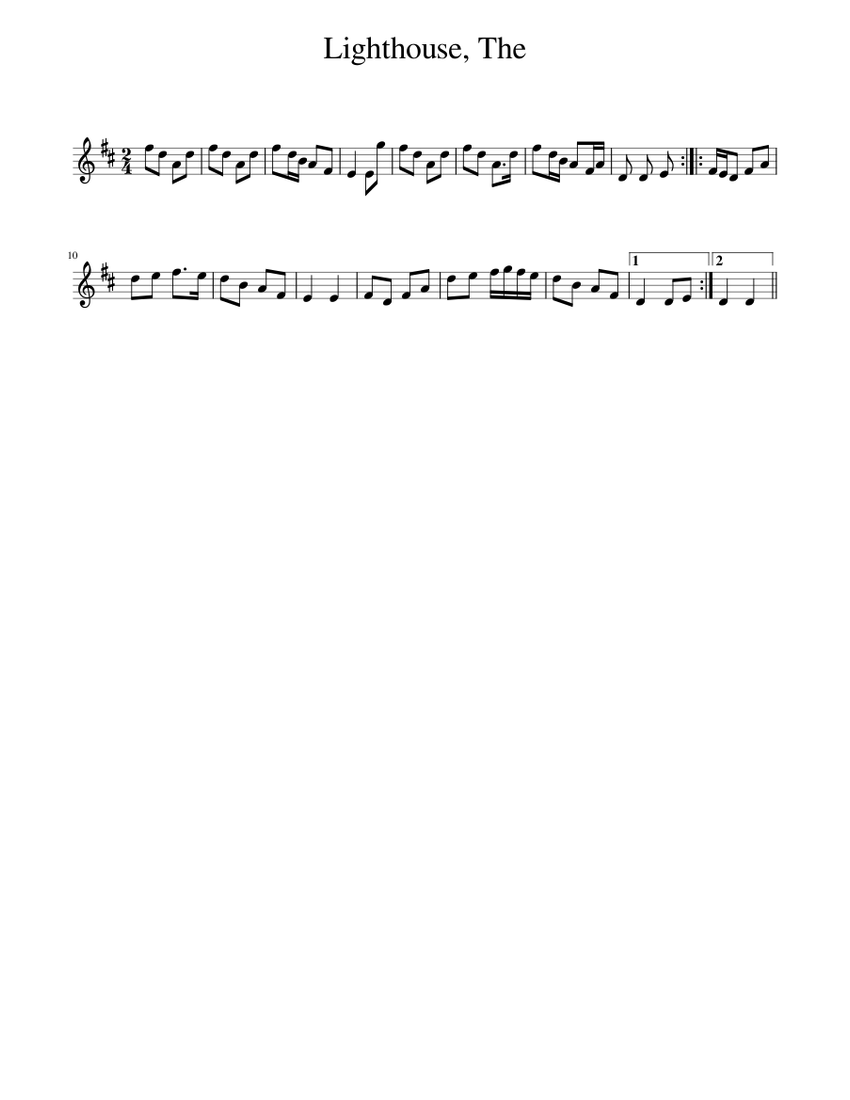 The Lighthouse Sheet music for Piano (Solo)