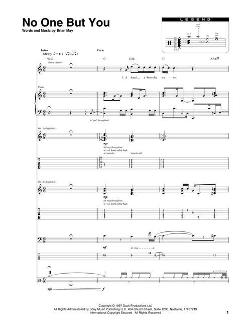 No One But You - Queen (Transcribed Score)