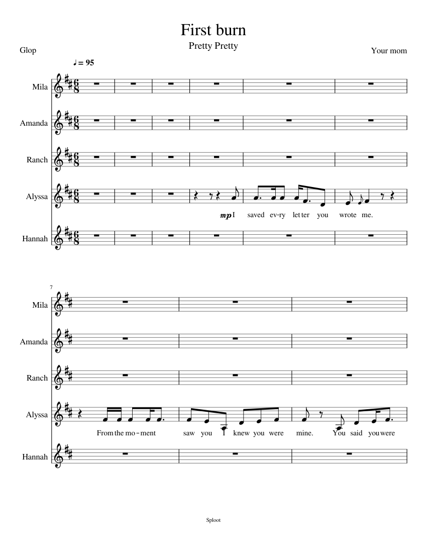 First burn Sheet Music for Vocals (Choral) | MuseScore.com