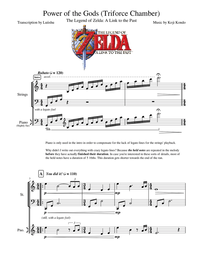 Power of the Gods (Triforce Chamber) - The Legend of Zelda: A Link
