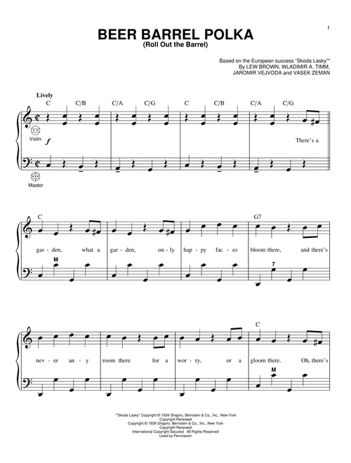 Beer Barrel Polka (Roll Out The Barrel) (arr. Gary Meisner) - Lew Brown, Vasek Zeman, Jaromir Vejvoda (Accordion)