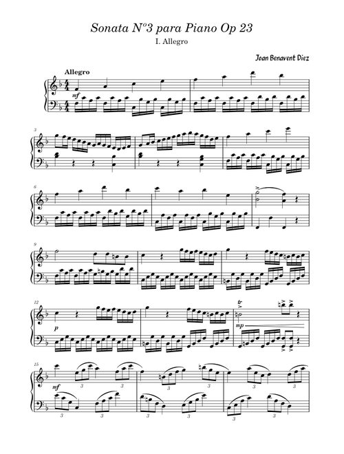 Sonata Nº3 para Piano Op 23 I.Allegro – joanbedi80