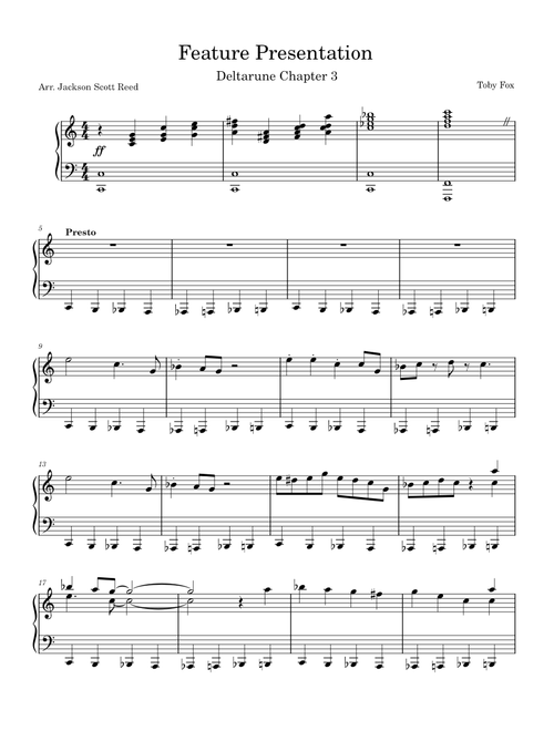 Deltarune Chapters 3+4 (Original Game Soundtrack) sheet music by