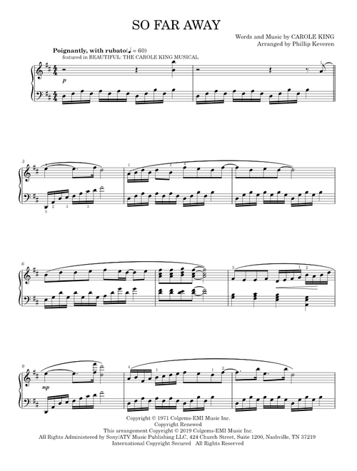 So far away - Carole King (Piano Solo)