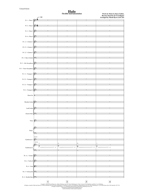 Halo (Arr. Micah Byers) - Beyonce (Large Ensemble)