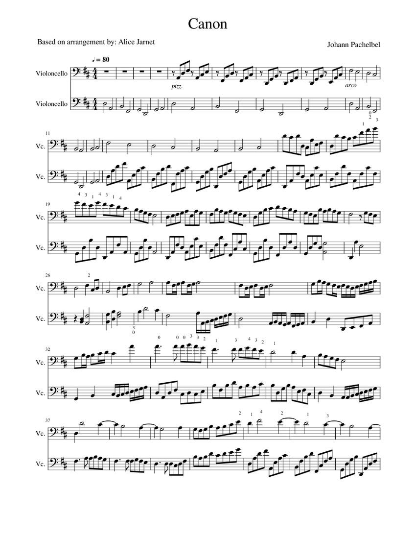 Canon_in_D_2_cellos Sheet music for Cello (String Duet)