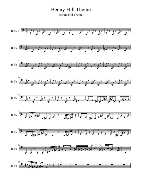 benny hiill for tuba