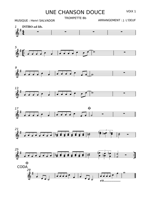 Une chanson douce - Henri Salvador