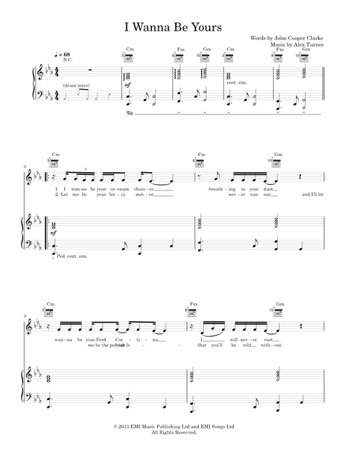 I wanna be yours - Arctic Monkeys (Piano-Voice-Guitar)