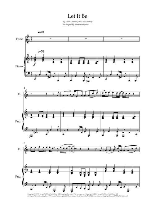 Let It Be (Arr. Matthew pyeon) - Kris Allen (Flute and Piano)