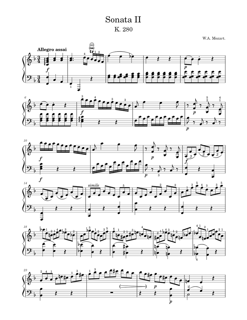 【中古】 Piano Sonata.1 Mozart Piano Sonata in F Major,K.Anh.135(K.547a),No.1