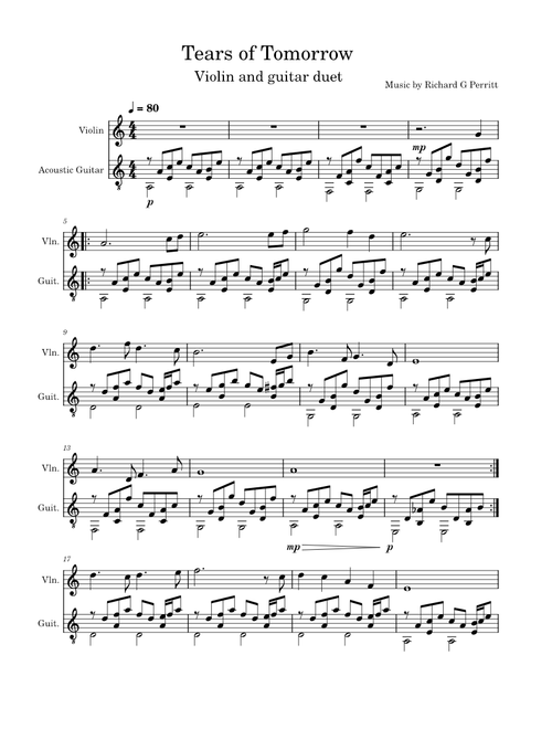 Tears of Tommorow (Violin and Guitar)