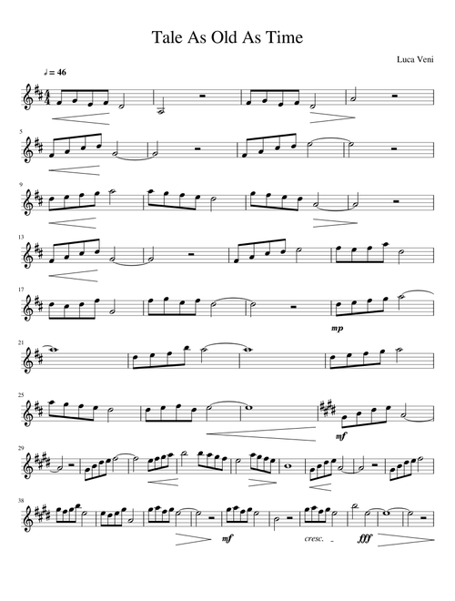 Tale As Old As Time (Violin Solo)