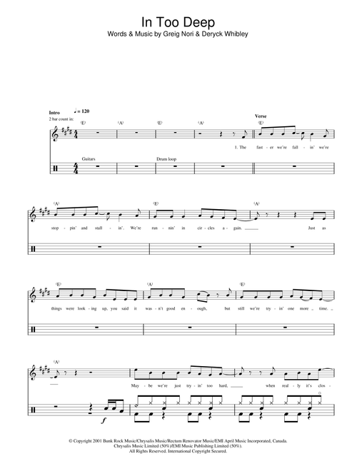 In Too Deep - Sum 41 (Drums)