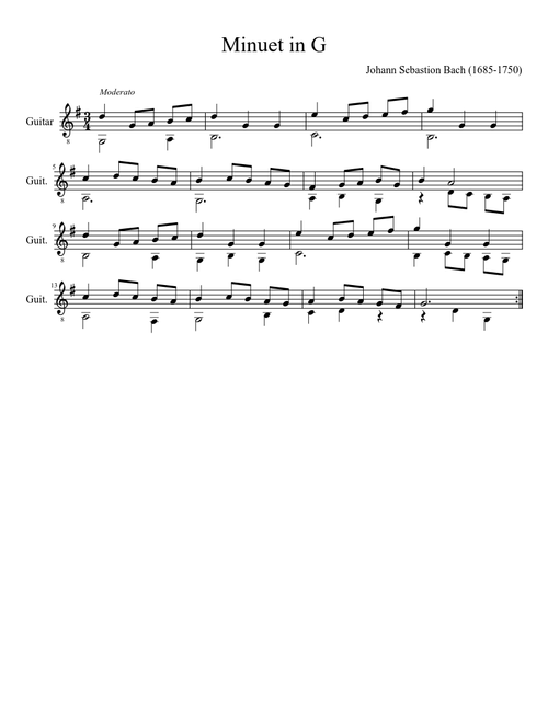 Minuet in G