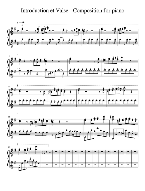 Introduction et Valse - Composition for piano