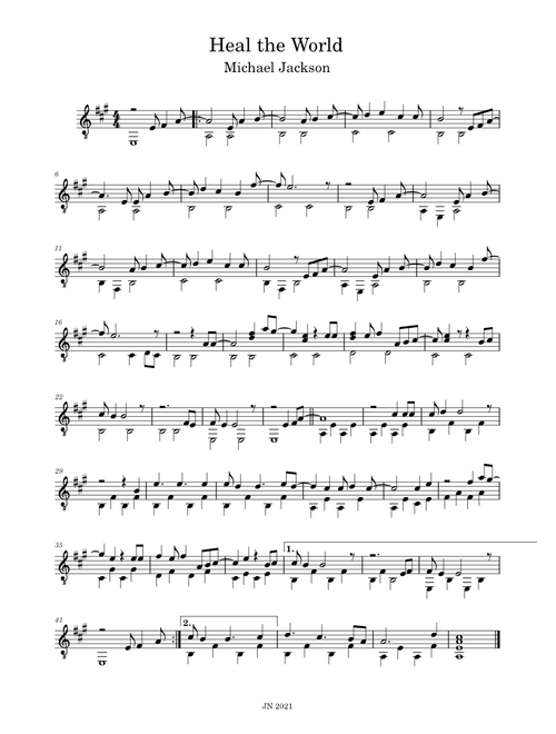 Heal the world – Michael Jackson