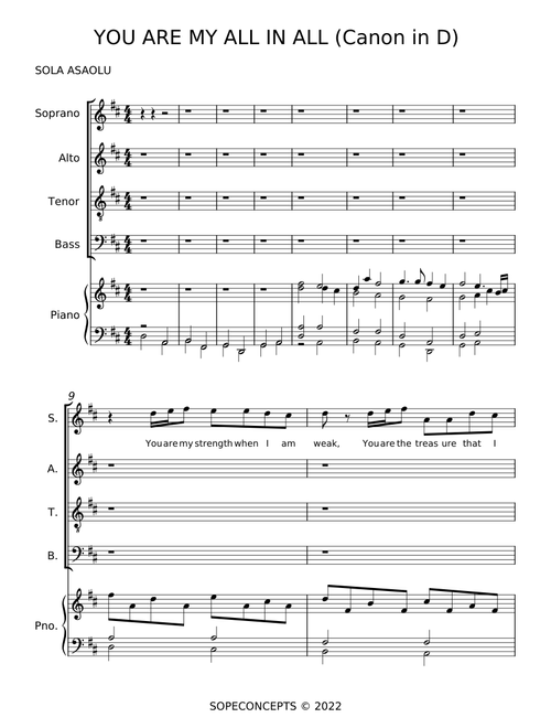 You Are My All in All - Misc Praise Songs