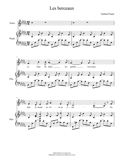 Fauré - Les berceaux