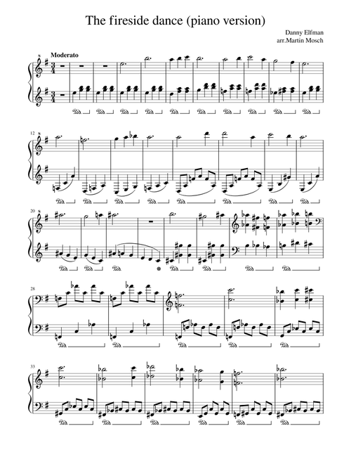 The fireside dance piano version
