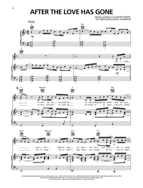 After The Love Has Gone - Earth Wind & Fire (Piano-Vocal-Guitar)