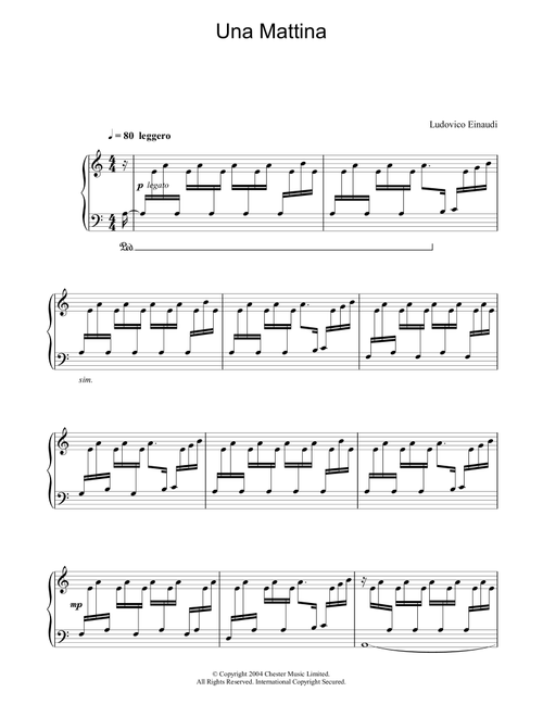 Una Mattina - Ludovico Einaudi (Piano Solo)