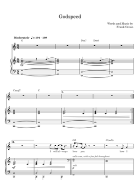 【楽譜】フルスコア&全パート譜セット Godspeed!／ゴッドスピード! Free Godspeed by Frank Ocean sheet music | Download PDF or print