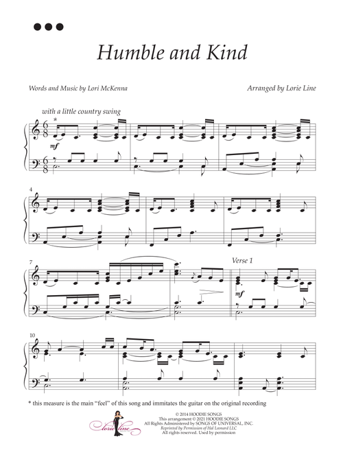 Humble And Kind (Arr. Lorie Line) - Tim McGraw (Piano Solo)