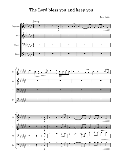The Lord bless you and keep you – John Rutter