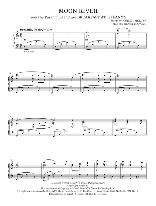 Moon River - Henry Mancini (Piano Solo)