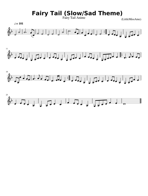 Fairy Tail (Slow/Sad Theme)