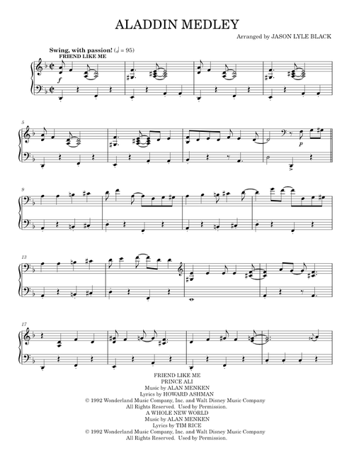 Aladdin Medley (Piano Solo)