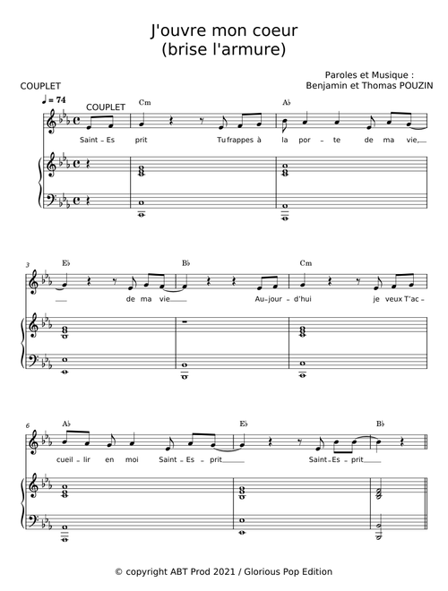 J'ouvre mon coeur (Brise l'armure) - Glorious