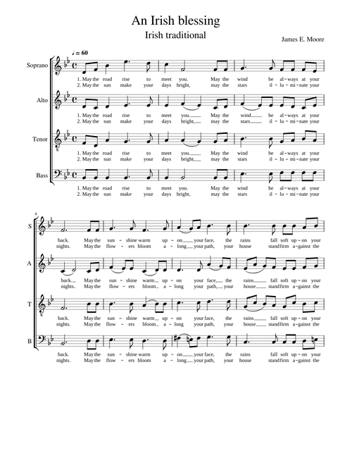 An Irish blessing - tenor