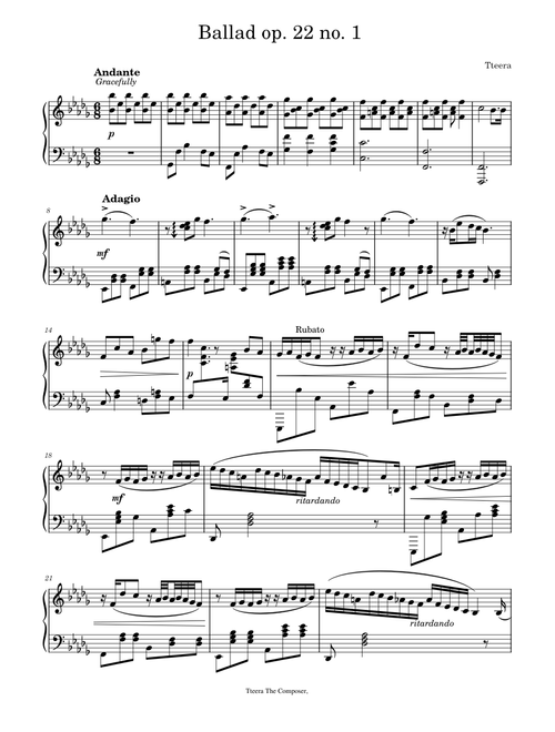 Ballad op 15 no 1