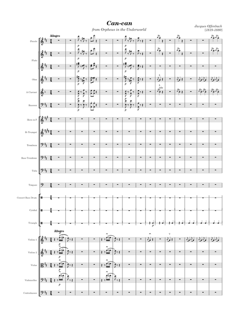 Can-Can – Jacques Offenbach (from Orpheus in the Underworld)