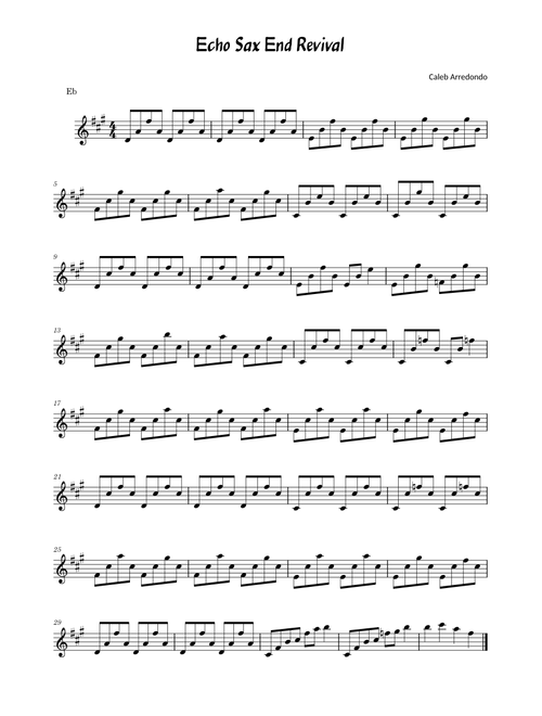 Echo Sax End – Caleb Arredondo
