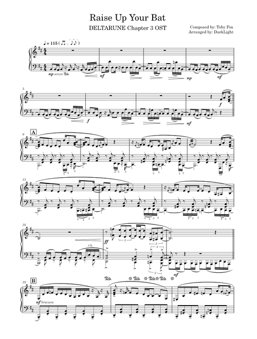 Raise Up Your Bat – Toby Fox (DELTARUNE CH3 OST)