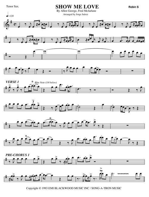 Show Me Love (Arr. Jorge Juárez) - Fred Mc Farlane, Allen George, Fred McFarlane (Tenor Sax Solo)
