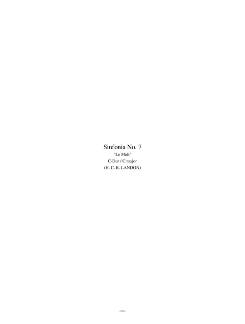 Haydn Symphony No. 7 "Le Midi"