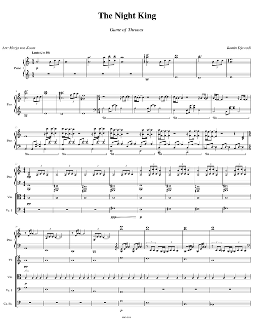 The Night King - Orchestral Score (Transcription)